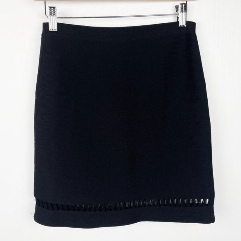 Alexander Wang Black pull up Mini Skirt elastic waist size Small